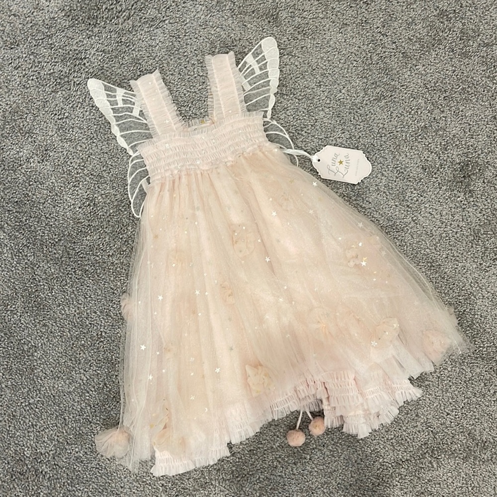 Luna Luna Cloude dress in color blush, size 18-24M